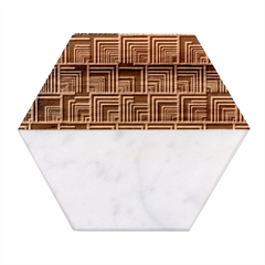 Wallpaper-background-colorful Marble Wood Coaster (hexagon)  by Bedest