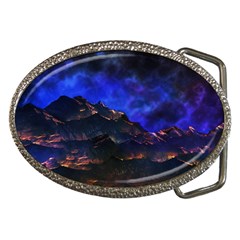 Landscape-sci-fi-alien-world Belt Buckles