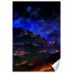 Landscape-sci-fi-alien-world Canvas 12  X 18  by Bedest