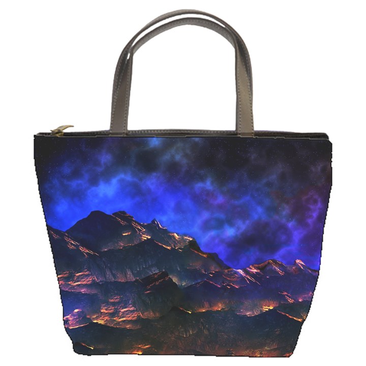 Landscape-sci-fi-alien-world Bucket Bag