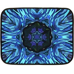 Background-blue-flower Two Sides Fleece Blanket (mini) by Bedest