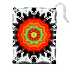 Abstract-kaleidoscope-colored Drawstring Pouch (4xl)