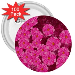 Cherry-blossoms-floral-design 3  Buttons (100 Pack) 