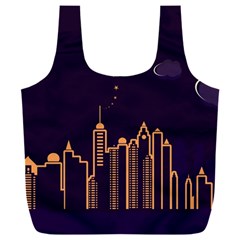 Skyscraper Town Urban Towers Full Print Recycle Bag (xxl) by pakminggu