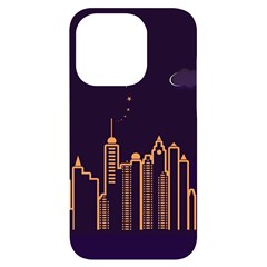 Skyscraper Town Urban Towers Iphone 14 Pro Black Uv Print Case by pakminggu