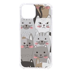 Cute Cats Seamless Pattern Iphone 13 Tpu Uv Print Case by pakminggu