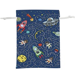 Cat-cosmos-cosmonaut-rocket Lightweight Drawstring Pouch (xl) by pakminggu