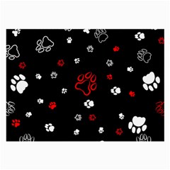 Art Pattern Traces Paw Large Glasses Cloth by pakminggu