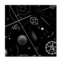 Future Space Aesthetic Math Tile Coaster