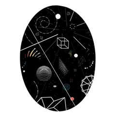 Future Space Aesthetic Math Ornament (Oval)