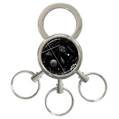 Future Space Aesthetic Math 3-Ring Key Chain