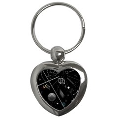 Future Space Aesthetic Math Key Chain (Heart)