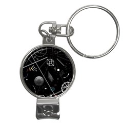 Future Space Aesthetic Math Nail Clippers Key Chain