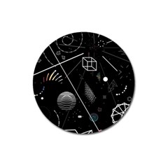 Future Space Aesthetic Math Magnet 3  (Round)