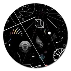 Future Space Aesthetic Math Magnet 5  (Round)