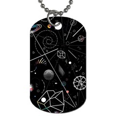 Future Space Aesthetic Math Dog Tag (One Side)