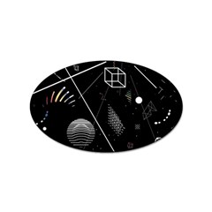 Future Space Aesthetic Math Sticker Oval (10 pack)