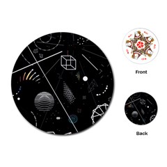 Future Space Aesthetic Math Playing Cards Single Design (Round)