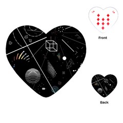 Future Space Aesthetic Math Playing Cards Single Design (Heart)