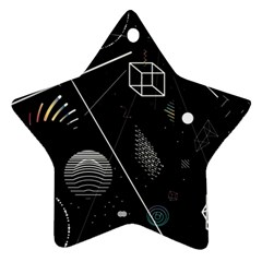 Future Space Aesthetic Math Star Ornament (Two Sides)