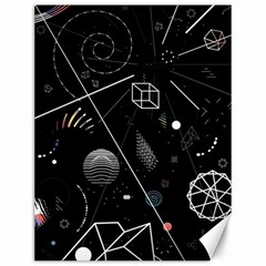 Future Space Aesthetic Math Canvas 12  x 16 
