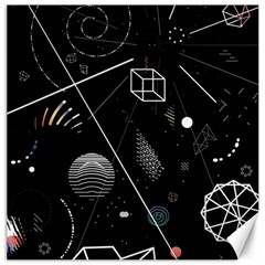 Future Space Aesthetic Math Canvas 16  x 16 