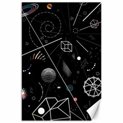 Future Space Aesthetic Math Canvas 24  x 36 