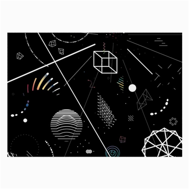 Future Space Aesthetic Math Large Glasses Cloth