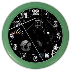 Future Space Aesthetic Math Color Wall Clock