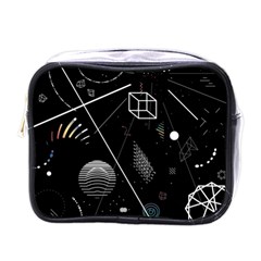 Future Space Aesthetic Math Mini Toiletries Bag (One Side)