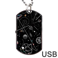 Future Space Aesthetic Math Dog Tag USB Flash (One Side)