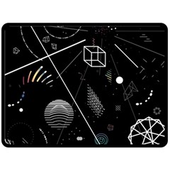 Future Space Aesthetic Math Two Sides Fleece Blanket (Large)