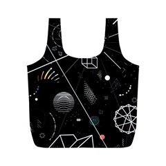 Future Space Aesthetic Math Full Print Recycle Bag (M)