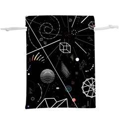 Future Space Aesthetic Math Lightweight Drawstring Pouch (XL)