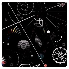 Future Space Aesthetic Math UV Print Square Tile Coaster 