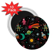 Space Seamless Pattern 2 25  Magnets (10 Pack)  by pakminggu