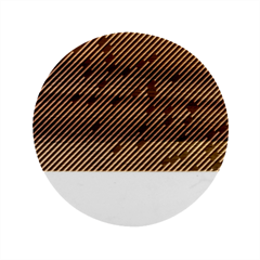 Abstract Diagonal Striped Lines Pattern Marble Wood Coaster (round) by pakminggu