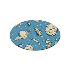 Space Objects Nursery Pattern Sticker Oval (100 Pack) by pakminggu