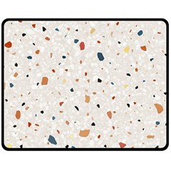 Terrazzo Natural Stone Pattern Art Two Sides Fleece Blanket (medium) by pakminggu