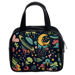 Alien Ocket Space Aesthetic Pattern Classic Handbag (two Sides) by pakminggu