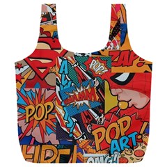 Comic Cartoon Pattern Full Print Recycle Bag (xxxl) by pakminggu