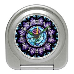 Cathedral Rosette Stained Glass Beauty And The Beast Travel Alarm Clock