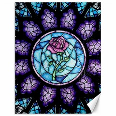 Cathedral Rosette Stained Glass Beauty And The Beast Canvas 12  X 16 