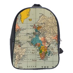 Vintage World Map School Bag (xl) by Cowasu