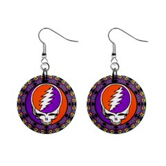 Gratefuldead Grateful Dead Pattern Mini Button Earrings by Cowasu