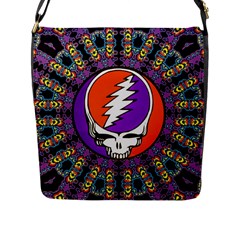 Gratefuldead Grateful Dead Pattern Flap Closure Messenger Bag (l) by Cowasu