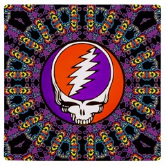 Gratefuldead Grateful Dead Pattern Uv Print Square Tile Coaster  by Cowasu