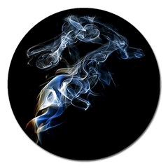 Smoke-flame-dynamic-wave-motion Magnet 5  (round) by Cowasu