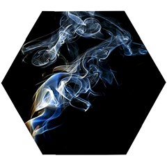 Smoke-flame-dynamic-wave-motion Wooden Puzzle Hexagon by Cowasu