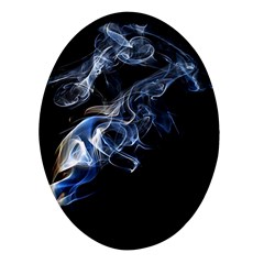 Smoke-flame-dynamic-wave-motion Oval Glass Fridge Magnet (4 Pack) by Cowasu